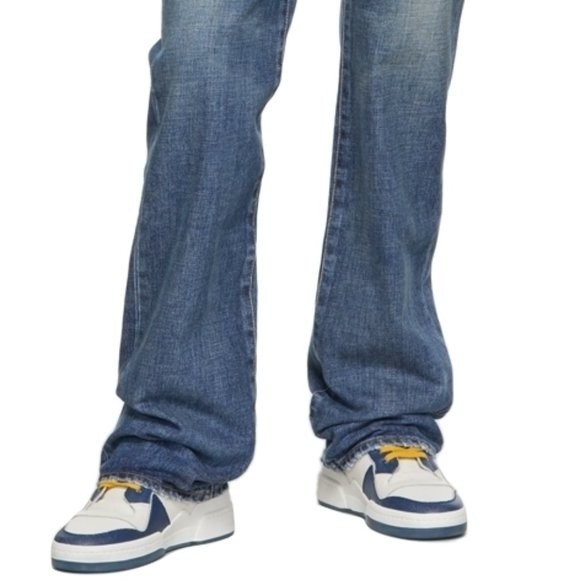 NEW Saint Laurent SL24 Mid Top Sneakers Blue and Off White 40.5 / 10.5 YSL - Picture 2 of 13